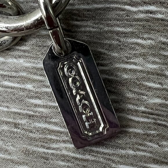 Vintage Rare Coach Patchwork Daisy Keychain Hangtag - Picture 3 of 3